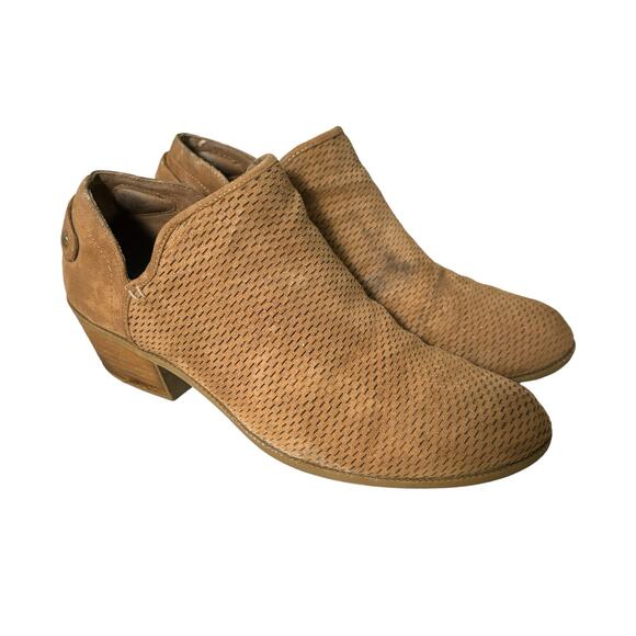 Dr. Scholl’s Womens Ankle Booties Be Energized Size 9 Brown Suede Insole Comfort - Picture 1 of 9